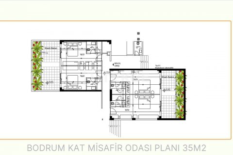 1+1 Leilighet i Bodrum, Mugla, Tyrkia Nr. 194169 - 17