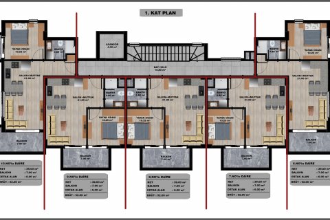 2+1 Leilighet i Oba, Antalya, Tyrkia Nr. 110974 - 4