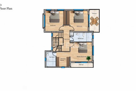 ویلا در Famagusta ، ترکیه 3 خوابه ، 240 متر مربع. شماره 49854 - 3