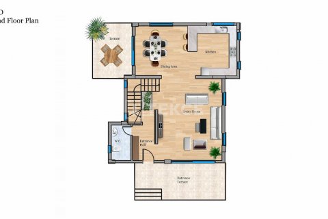 ویلا در Famagusta ، ترکیه 3 خوابه ، 240 متر مربع. شماره 49854 - 2
