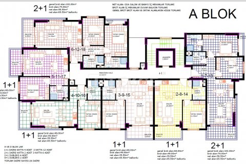 1+1 Wohnung  in Alanya, Antalya, Türkei Nr. 116979 - 22