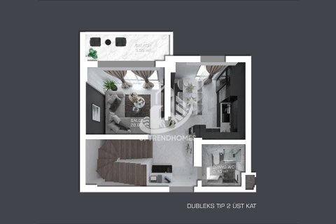 Продажа пентхауса в Газипаше, Анталье, Турция 2+1, 100м2, №112905 – фото 27