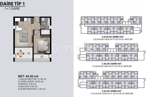 Penthouse for sale in Erdemli, Mersin, Turkey, 2 bedrooms, 123m2, No. 140851 – photo 24