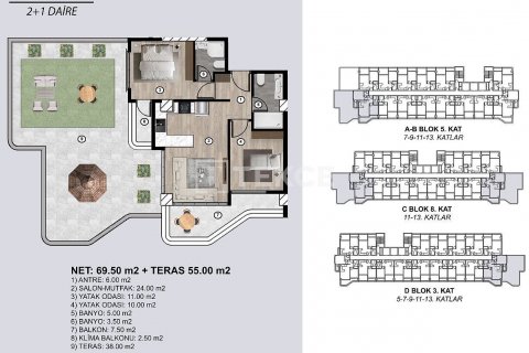 Penthouse for sale in Erdemli, Mersin, Turkey, 2 bedrooms, 123m2, No. 140851 – photo 28