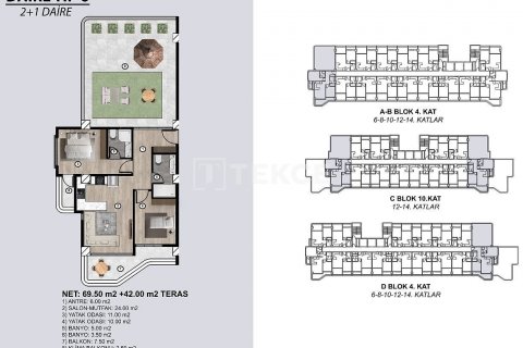 Penthouse for sale in Erdemli, Mersin, Turkey, 2 bedrooms, 123m2, No. 140851 – photo 29