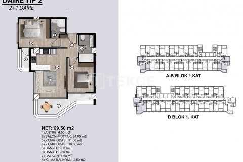 Penthouse for sale in Erdemli, Mersin, Turkey, 2 bedrooms, 123m2, No. 140851 – photo 25