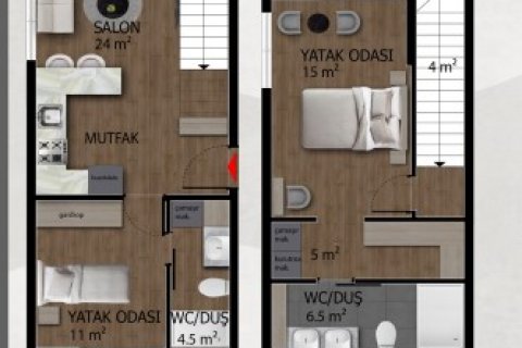 Продажа квартиры в Белеке, Анталье, Турция 2 комн., 50м2, №118100 – фото 29