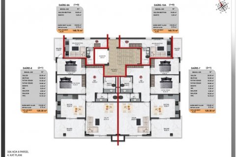 Продажа квартиры в Джикджилли, Анталье, Турция 4 комн., 139м2, №118102 – фото 24