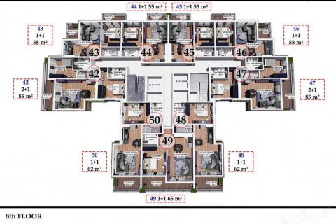 Leilighet i Alanya, Antalya, Tyrkia Nr. 147026 - 18
