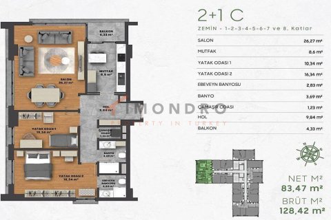 2+1 Lejlighed i Kâğıthane, Istanbul, Tyrkiet Nr. 151597 - 26