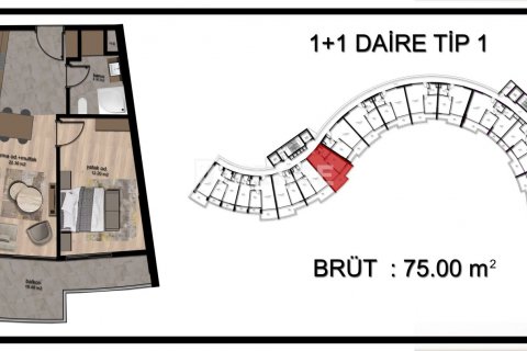 Daire 1+1 Erdemli, Mersin, Türkiye №147293 - 28