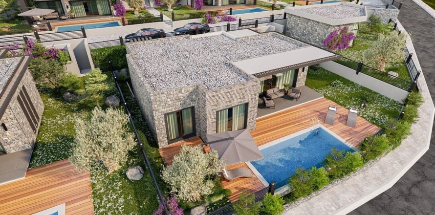 3+1 Villa i Orka Yalikavak, Bodrum, Mugla, Turkiet Nr. 142638