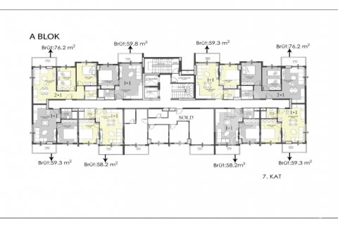 Apartment for sale in Alanya, Antalya, Turkey, 1 bedroom, 58m2, No. 116747 – photo 28