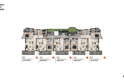 Продажа квартиры  в Оба, Анталье, Турция 1+1, 56м2, №116763 – фото 24