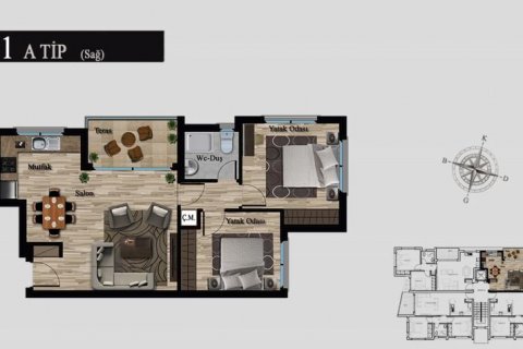 Продажа квартиры в Северном Кипре 3 комн., 79м2, №122901 – фото 13