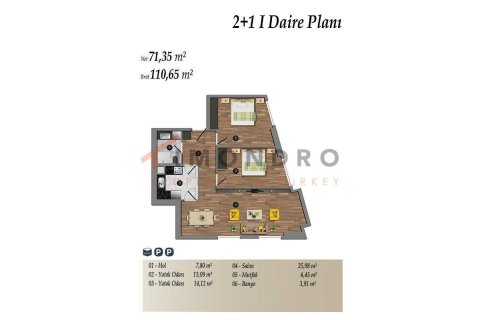 2+1 Lägenhet  i Kadikoy, Istanbul, istanbul, Turkiet Nr. 152749 - 28