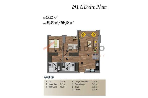 2+1 Lägenhet  i Kadikoy, Istanbul, istanbul, Turkiet Nr. 152749 - 23