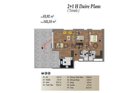 2+1 Lägenhet  i Kadikoy, Istanbul, istanbul, Turkiet Nr. 152749 - 27