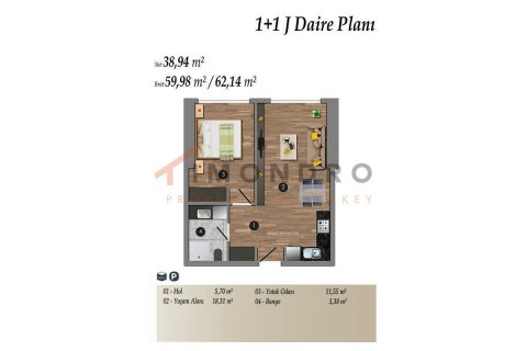2+1 Lägenhet  i Kadikoy, Istanbul, istanbul, Turkiet Nr. 152749 - 22