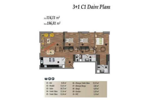 2+1 Lägenhet  i Kadikoy, Istanbul, istanbul, Turkiet Nr. 152749 - 30