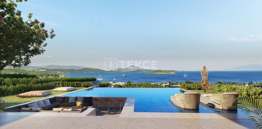4+1 Villa i Bodrum, Mugla, Tyrkia Nr. 150487