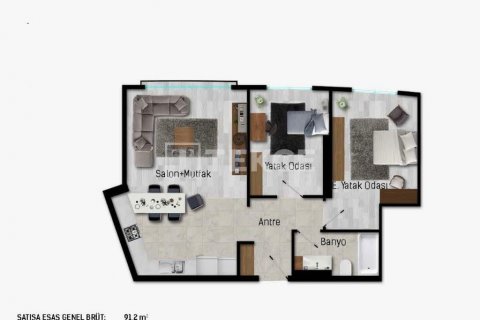 Продажа квартиры в Стамбуле, Турция 2+1, 92м2, №118707 – фото 9