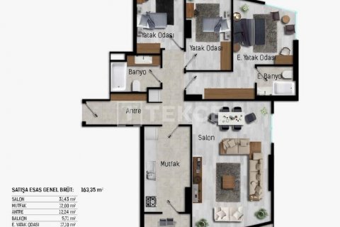 Продажа квартиры в Стамбуле, Турция 2+1, 92м2, №118707 – фото 8