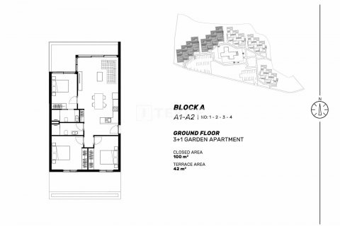 آپارتمان در  Famagusta ، ترکیه 3 خوابه ، 142 متر مربع.  شماره 44677 - 14