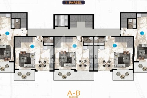 1+1 Leilighet i Alanya, Antalya, Tyrkia Nr. 116566 - 28