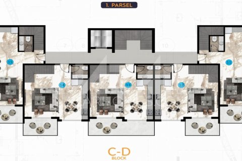 1+1 Leilighet i Alanya, Antalya, Tyrkia Nr. 116566 - 29