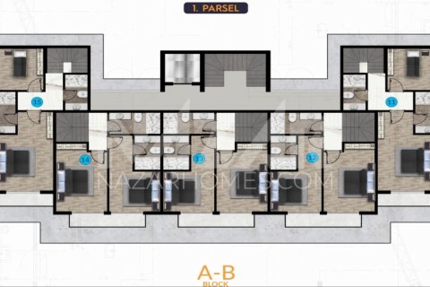 1+1 Leilighet i Alanya, Antalya, Tyrkia Nr. 116566 - 27