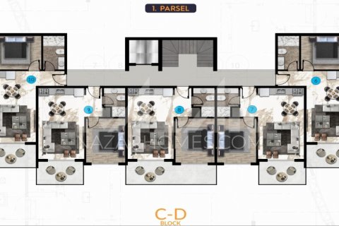 1+1 Leilighet i Alanya, Antalya, Tyrkia Nr. 116566 - 24