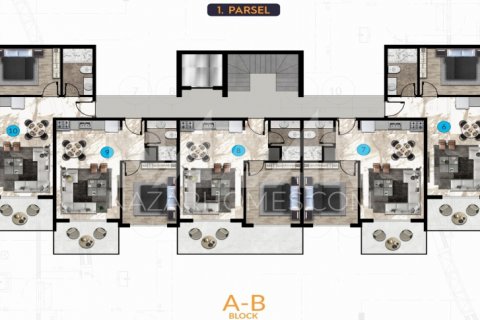 1+1 Leilighet i Alanya, Antalya, Tyrkia Nr. 116566 - 26