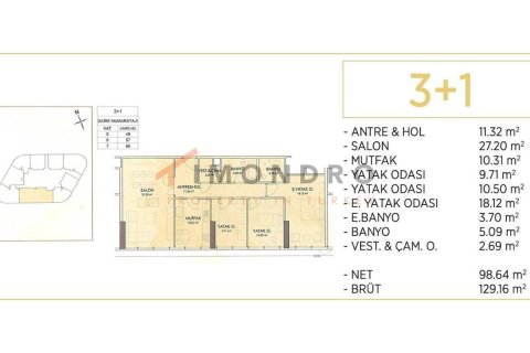 3+1 Lägenhet  i Kadikoy, Istanbul, istanbul, Turkiet Nr. 151298 - 16