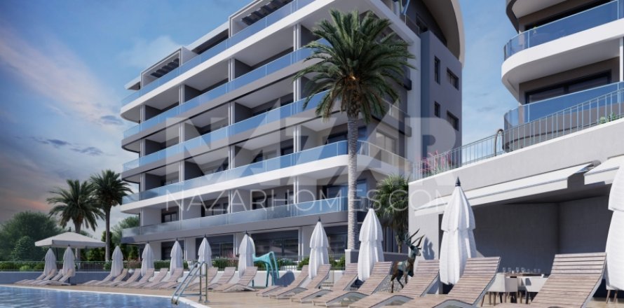 1+1 Lejlighed i Alanya, Antalya, Tyrkiet Nr. 116697
