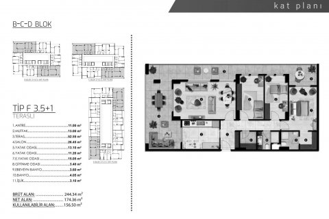 3+1 Lejlighed i ALPİŞ LADEN HOUSE, Bursa, Tyrkiet Nr. 190095 - 2
