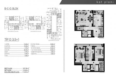 3+1 Lejlighed i ALPİŞ LADEN HOUSE, Bursa, Tyrkiet Nr. 190096 - 2