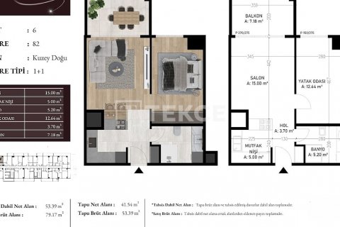 Продажа квартиры  в Стамбуле, Турция 1+1, 79м2, №210301 – фото 3