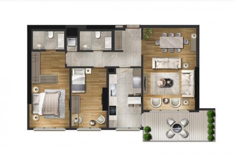 Продажа квартиры  в Бешикташе, Стамбуле, Турция 2 комн., 73м2, №149421 – фото 22