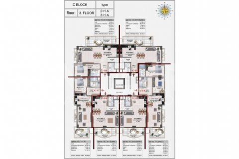 1+1 Leilighet  i Alanya, Antalya, Tyrkia Nr. 116616 - 21