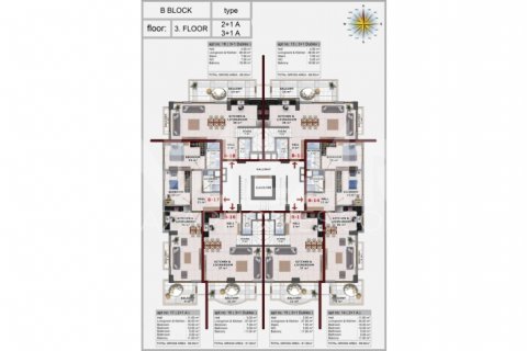 1+1 Leilighet  i Alanya, Antalya, Tyrkia Nr. 116616 - 17