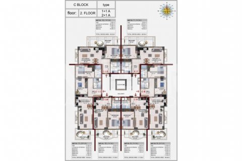 1+1 Leilighet  i Alanya, Antalya, Tyrkia Nr. 116616 - 20