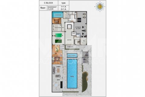 1+1 Leilighet  i Alanya, Antalya, Tyrkia Nr. 116616 - 19