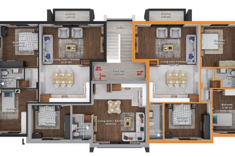 1+1 Lejlighed i Elit Life Lapta, Lapta, Girne,  Nr. 113280 - 3