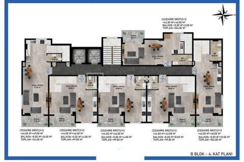 1+1 Wohnung  in Alanya, Antalya, Türkei Nr. 118015 - 4