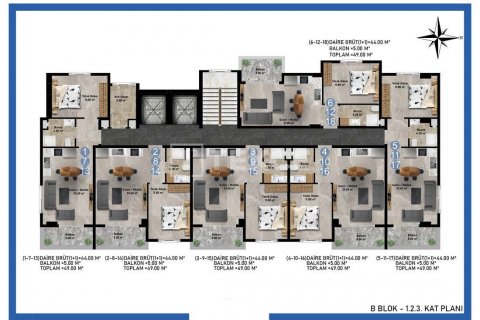 1+1 Wohnung  in Alanya, Antalya, Türkei Nr. 118015 - 5