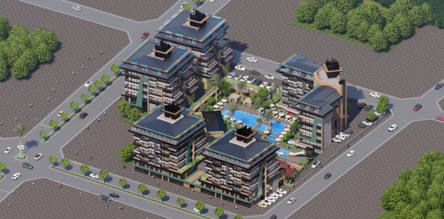Квартира 1+1 в Каргыджаке, Аланья, Анталья, Турция №116203