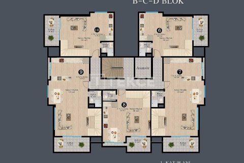 2+1 Leilighet  i Alanya, Antalya, Tyrkia Nr. 44130 - 28