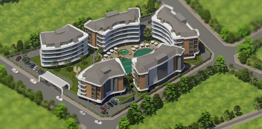 1+1 Lejlighed  i Oba, Antalya, Tyrkiet Nr. 131414