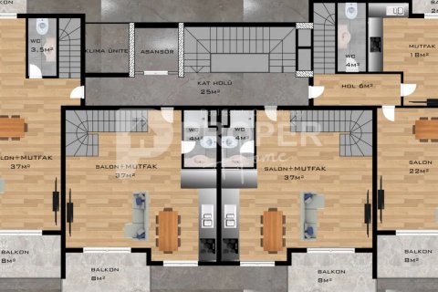Wohnung in Avsallar, Antalya, Türkei Nr. 84779 - 12